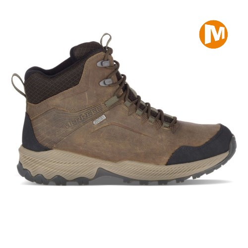 Pánské Trekové Boty Merrell Forestbound Mid Waterproof Hnědé (CZ. GIYXF)